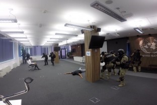 Joint Exercise in UN Building in Sarajevo