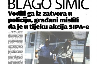 OTHERS ABOUT US:Apprehending Šimić in Ljubuški Police Administration–Citizens Thought SIPA Operat